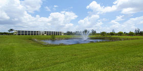 Water feature at Caballero Rivero Woodlawn West