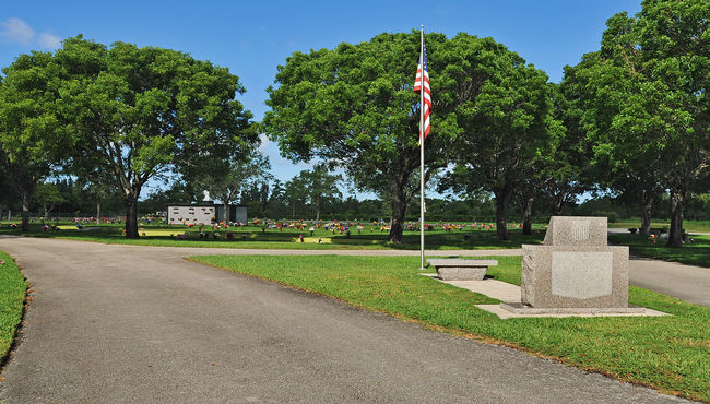Cemetery grounds at Caballero Rivero Palms Woodlawn