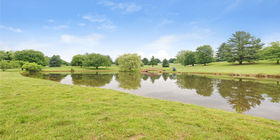 Water feature at Crestlawn Cemetery