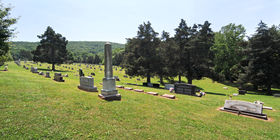 Cemetery grounds at Monticello Memory Gardens