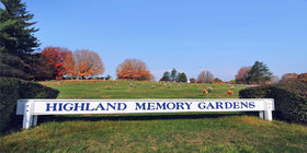 Signage at Highland Memory Gardens