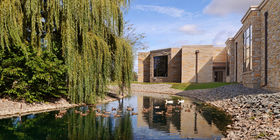 Water feature at Appleton Highland Memorial Park