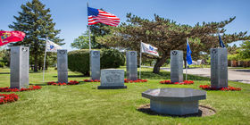 Veterans section at Woodlawn Memorial Park