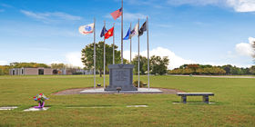 Veterans section at Lake View Memorial Park