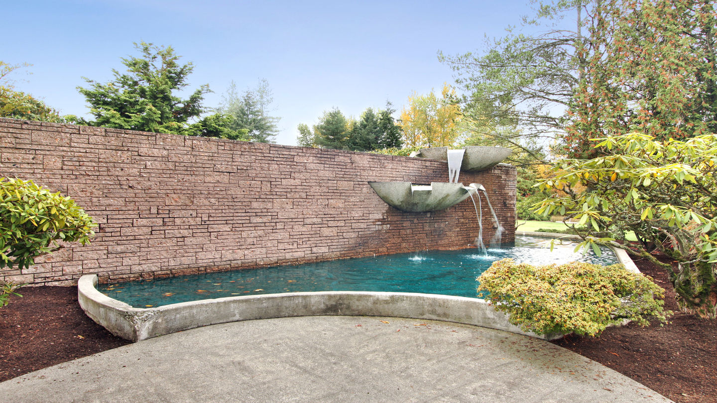 Rhododendron Garden Fountain at Floral Hills Cemetery