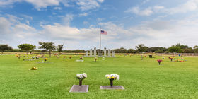 Veterans memorial at Valley Memorial Gardens. 