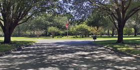 Cemetery grounds at Hardage-Giddens Oaklawn Chapel