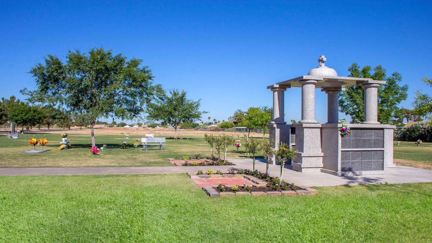 Garden of Peace columbarium at Resthaven/Carr-Tenney Mortuary & Memorial Gardens
