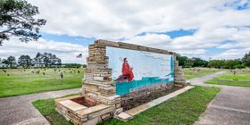 Special landscaping feature at Hill Crest Memorial Park