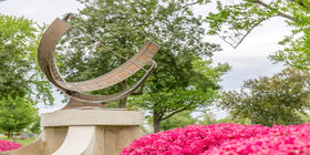 Special landscaping feature at Evergreen Cemetery