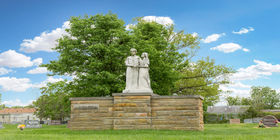 Special landscaping feature at Evergreen Cemetery