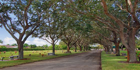 Cemetery grounds at Riverside Memorial Park