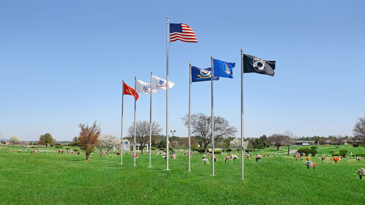 Veterans section at Georgia Memorial Park Funeral Home and Cemetery Winkenhofer Chapel