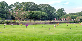 Cemetery grounds at Greenoaks Memorial Park
