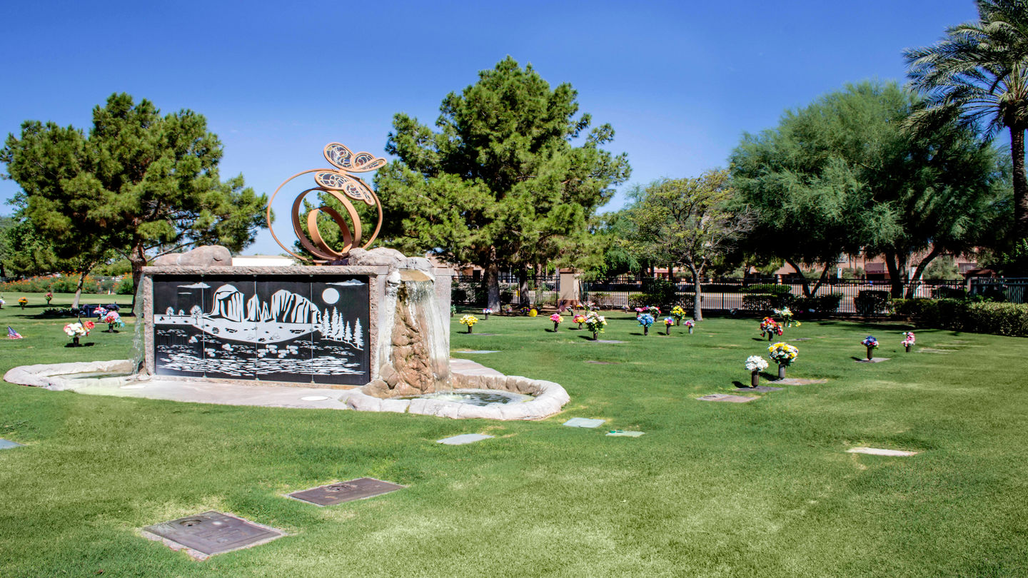 Cemetery grounds at Mariposa Gardens Memorial Park