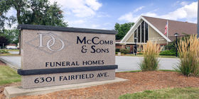 Signage at D.O. McComb & Sons Funeral Homes - Foster Park
