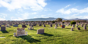 Cemetery grounds at Evergreen Cemetery