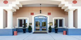 Exterior entrance to building at Serenity Funeral Home