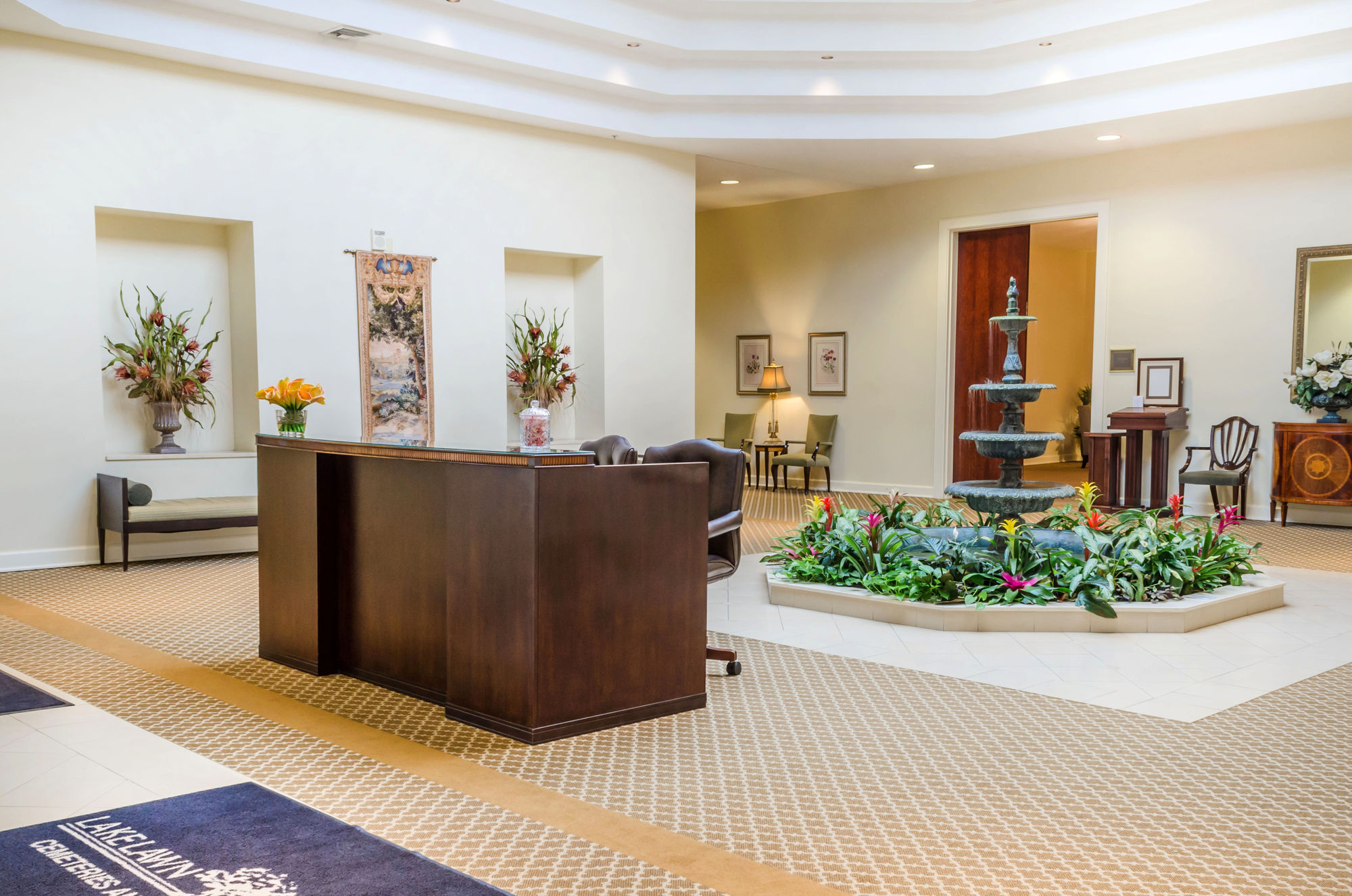Lobby at Lake Lawn Metairie Funeral Home