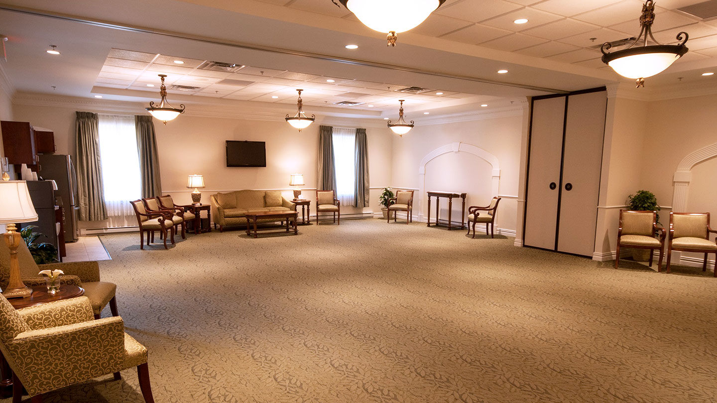 Service room at JA Snow Funeral Home