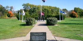 Veterans memorial at Davenport Memorial Park