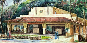 Painting of the old Borthwick Mortuary