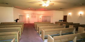 Chapel interior at Miller Memorial Chapel