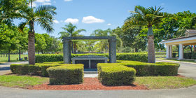 Mausoleum estate under pavilion at Forest Lawn Memorial Gardens. 