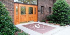 Front entrance at Casey Funeral Home