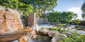 Columbarium garden at Pacific View Memorial Park