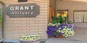 Front Entrance at Chapel at Grant Mortuary & Crematory – Craig
