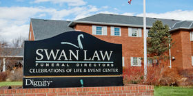 Signage at Swan-Law Funeral Directors