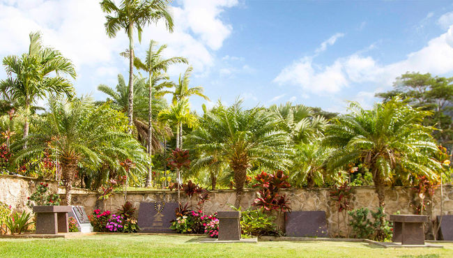 Family Bench Estates in Oceanview Garden at Hawaiian Memorial Park Cemetery 