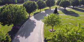 Overhead view of Grounds at Woodlawn Funeral Home and Cemetery