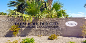 Signage at Palm Boulder City Mausoleum and Columbarium