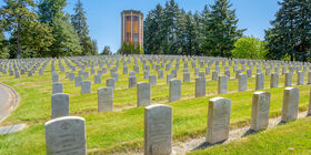 Veterans Section at Evergreen Washelli Funeral Home & Evergreen Washelli Cemetery