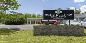 Signage at Mullins & Thompson Funeral Service