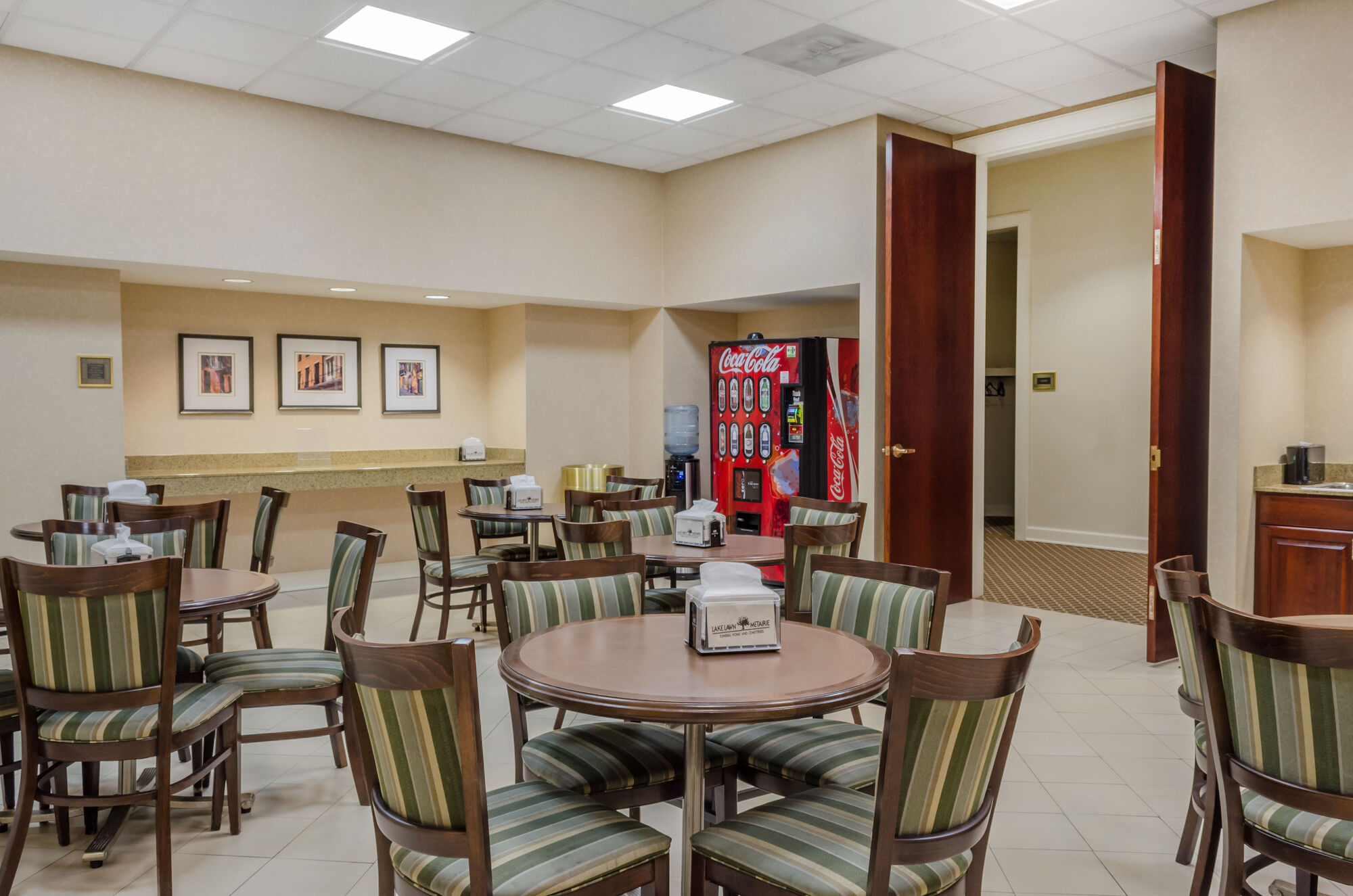 Reception area at Lake Lawn Metairie Funeral Home