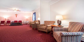 Service room at Michael J. Higgins Funeral Service Inc.