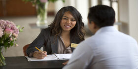 Associate helping pre-plan