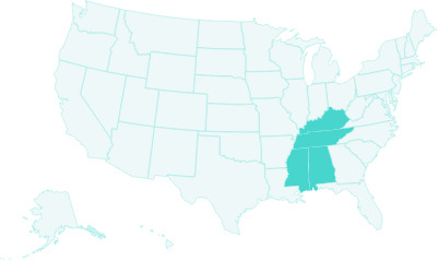east south central region map
