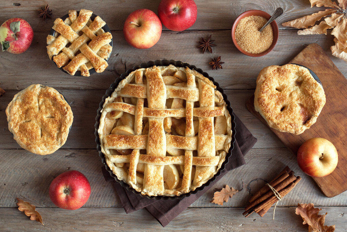 pies arranged on a table