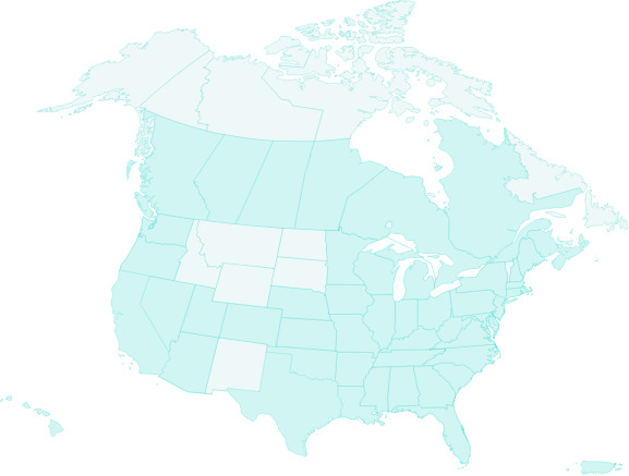 North America map of DM providers
