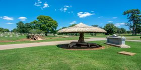 Special landscaping feature at Elmwood Cemetery & Mausoleum.