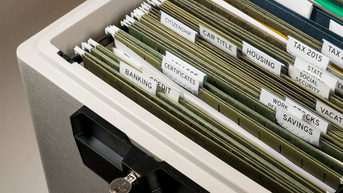Financial documents to organize