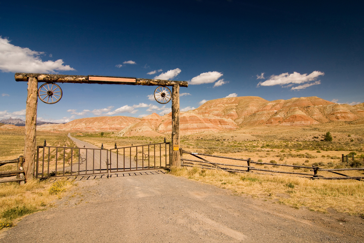 entrance to ranch
