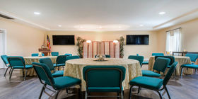 Reception room at Quattlebaum Funeral, Cremation, and Event Center