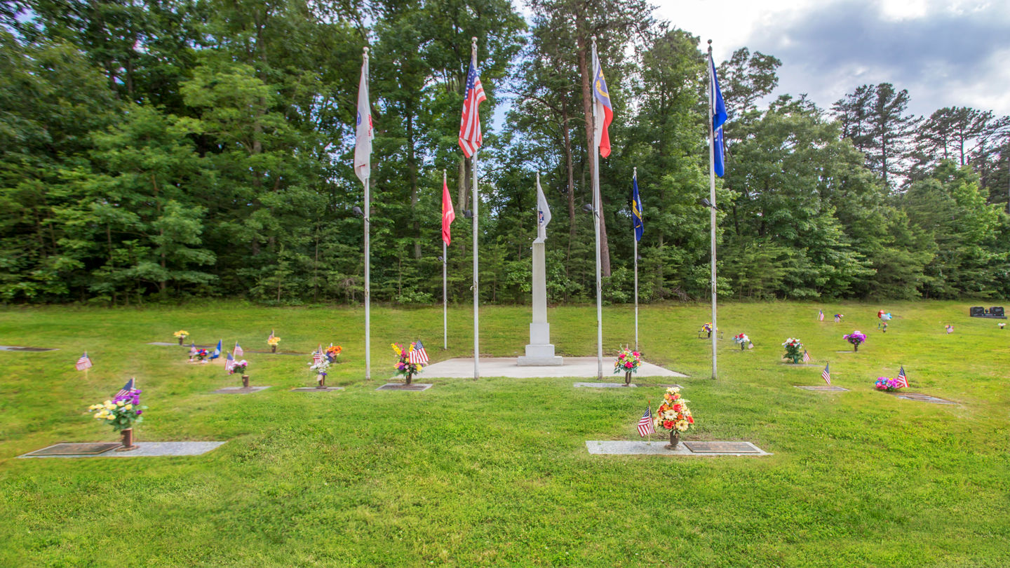 Cemetery grounds at Guilford Memorial Park