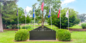 Veterans section at Davison-Fulton Woodland Chapel & Parkview Cemetery