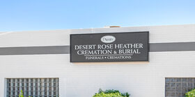 Signage at Desert Rose Heather Cremation & Burial